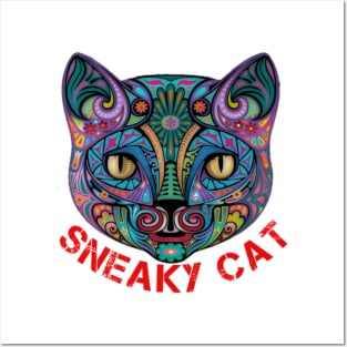 Sneaky Cat Posters and Art